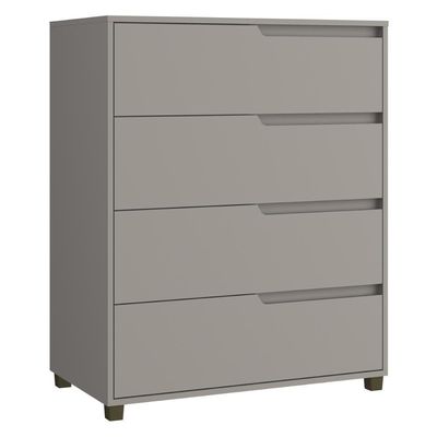 Cômoda 80cm Com 4 Gavetas Multimóveis Cr35243 Cinza