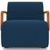 Poltrona Decorativa Orgânica Bruxelas K01 Veludo Azul Marinho - Lyam Decor