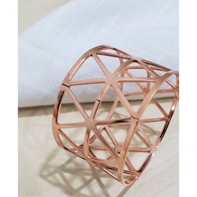 Kit Com 12 Anel De Guardanapo Egito Mimo Style Bronze