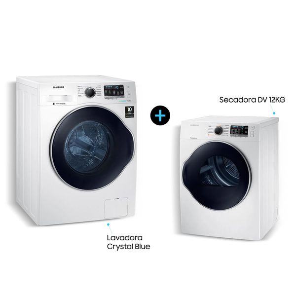 Kit Secadora Elétrica de Roupa 12kg (220v) E Lavadora Elétrica de Roupa 11kg (220v) Kit Kit Secadora Elétrica de Roupa 12kg (220v) E Lavadora Elétrica de Roupa 11kg (220v) Kit