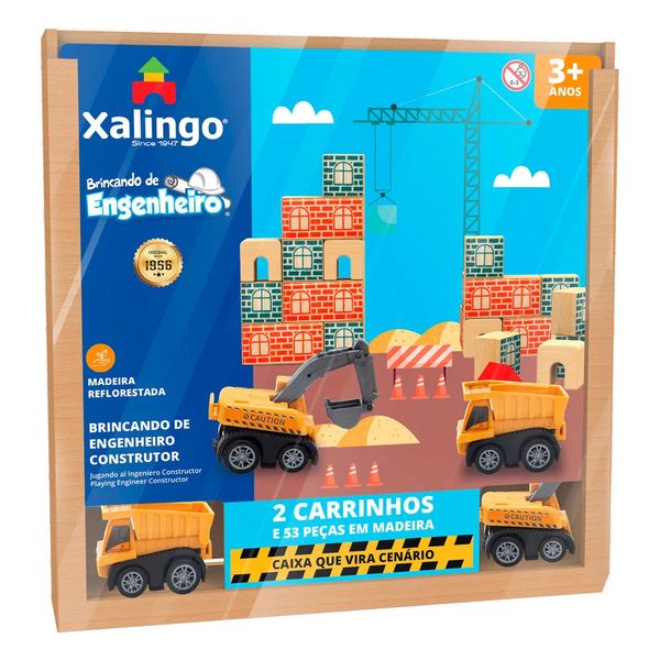 Brincando de Engenheiro Construtor Xalingo 53 Peças Brincando de Engenheiro Construtor Xalingo 53 Peças