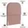 Cabeceira Cama Box 100cm Orgânica Lanna W01 Linho Rosê - Lyam Decor