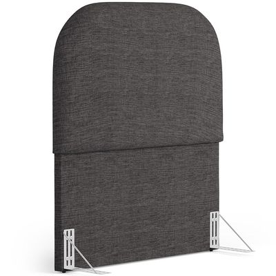 Cabeceira Cama Box 100cm Orgânica Lanna W01 Linho Cinza Escuro - Lyam Decor