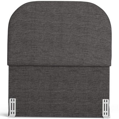 Cabeceira Cama Box 100cm Orgânica Lanna W01 Linho Cinza Escuro - Lyam Decor