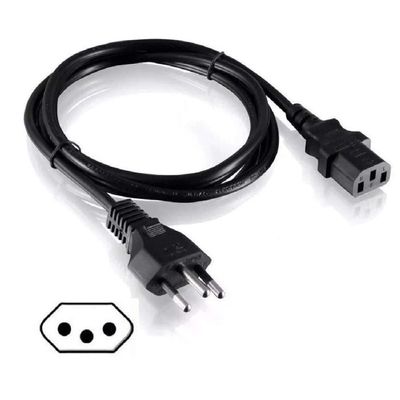 Cabo Força de Energia para Fonte de PC e Monitor 1,50 metros