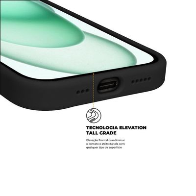 Capa para iPhone 15 Plus - Silicon Premium Preta - Gshield