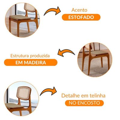 Conjunto Com 2 Cadeiras Malta Premium Em Moderna Mobília Turim 07-cinam.imbuia