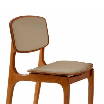Conjunto Com 2 Cadeiras Malta Moderna Mobília Veludo Bege-cinam.imbuia