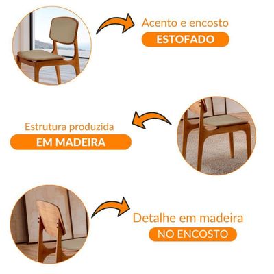 Conjunto Com 2 Cadeiras Malta Moderna Mobília Veludo Bege-cinam.imbuia