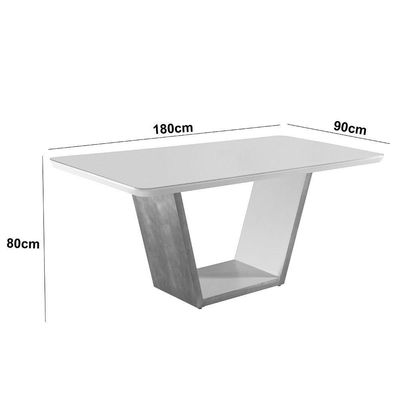 Sala De Jantar 6 Cadeiras Aila Moderna Off White/imbuia