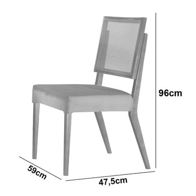 Sala De Jantar 6 Cadeiras Aila Moderna Off White/imbuia