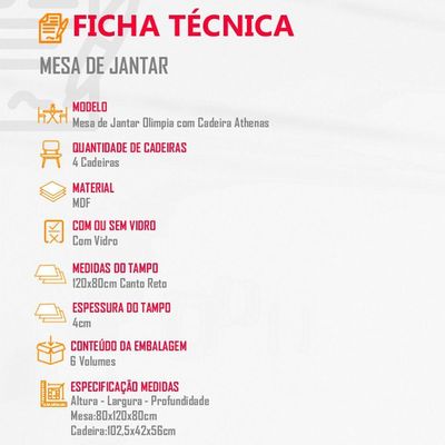 Sala De Jantar Mesa + 4 Cadeiras Grafite Off White E Imbuia
