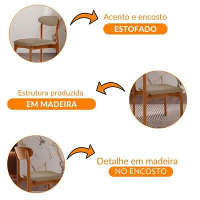 Conjunto Com 2 Cadeiras Noronha Moderna Mobília Turim 07-cinam.imbuia