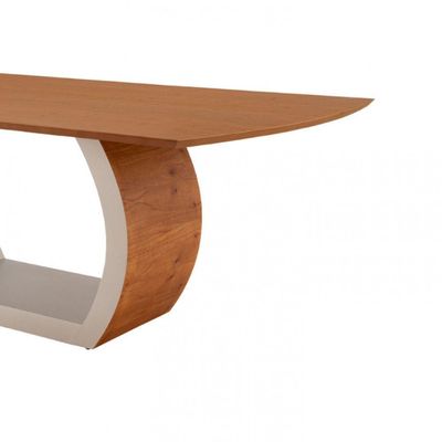 Mesa Para Sala De Jantar Ellis 180cm Madeira Moderna Mobília Cinamomo Com Off White-cinamomo Imbuia