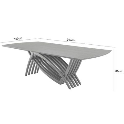 Mesa Para Sala De Jantar Vênus Moderna Mobília Cinamomo Imbuia