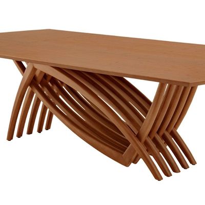 Mesa Para Sala De Jantar Vênus Moderna Mobília Cinamomo Imbuia