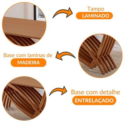 Mesa Para Sala De Jantar Vênus Moderna Mobília Cinamomo Imbuia