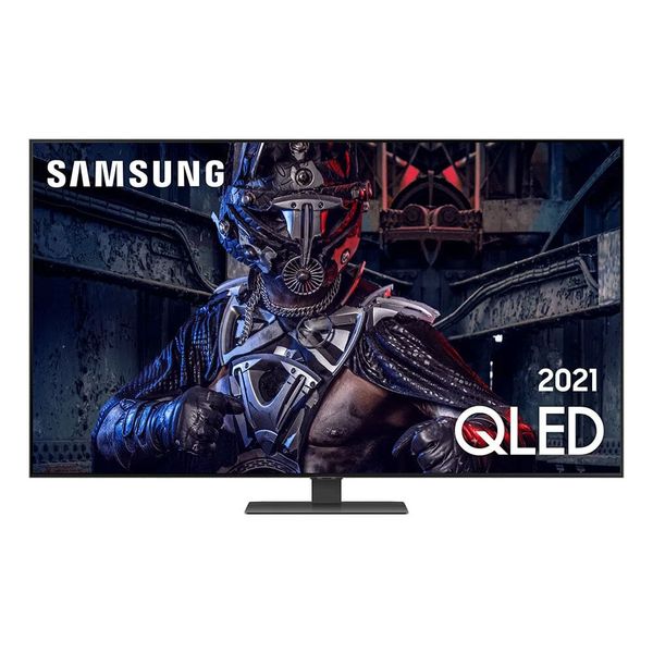 Smart TV Samsung QLED 4K 55Q80A Modo Game Processador IA Som em Movimento Visual Livre de Cabos 55