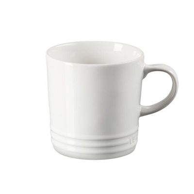 KIT LE CREUSET PRENSA FRANCESA  E 2 CANECAS 350ML EM CERÂMICA BRANCO