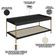 Conjunto Mesa de Centro e Mesa Lateral Para Sala Industrial Indy A03 Nero Dourado - Lyam Decor