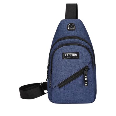 BOLSA MOCHILA IMPERMEÁVEL TRANSVERSAL CROSSBODY POCHETE DE PEITO PORTÁTIL ALÇA ÚNICA AJUSTÁVEL Único / Azul