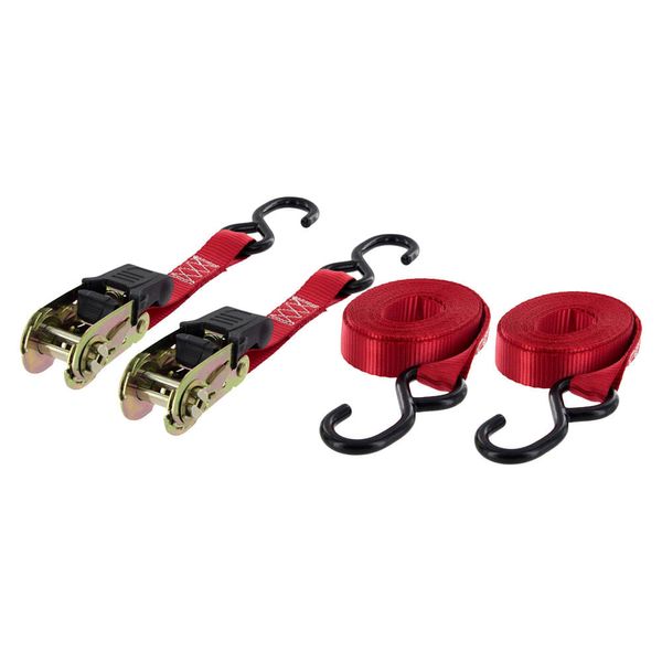 Fita Com Catraca Emborrachada Par Vermelho 680Kg 4,5M - AU520 AU520