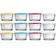 Conjunto de Tigelas Copo Americano em Vidro e Plástico 600 ml 12 Peças Transparente com Colorido