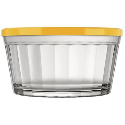 Conjunto de Tigelas Copo Americano em Vidro e Plástico 600 ml 12 Peças Transparente com Colorido