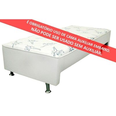 Cama Box C/Auxiliar Conjugado Solteiro: Colchão Ortopédico Courano Bianco (88X188) Ortobom
