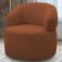 Kit 2 Poltronas Giratórias Sala de Estar Living Orgânico Carmen F04 Veludo Telha - Lyam Decor