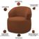 Kit 2 Poltronas Giratórias Sala de Estar Living Orgânico Carmen F04 Veludo Telha - Lyam Decor