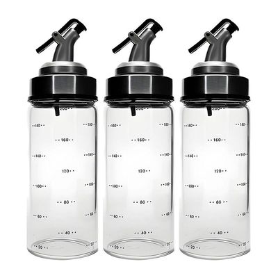 Kit 3 Garrafa Para Azeite E Vinagre Com Bico Dosador Galheteiro Vidro 320ml Em Casa Tem