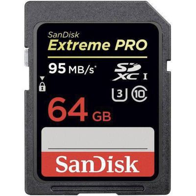 Memória Sdxc 64Gb Sandisk Extreme Pro Classe 10 95Mb/S