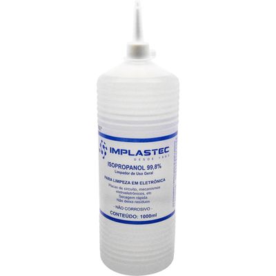 Álcool  Isopropanol 99,8% 1 Litro Implastec