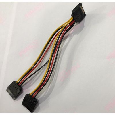 2x Adaptador Duplicador Em Y Sata Alimentação = 1x M + 2x F