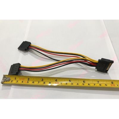 2x Adaptador Duplicador Em Y Sata Alimentação = 1x M + 2x F
