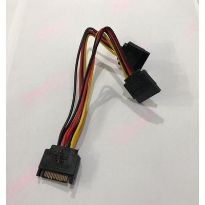 2x Adaptador Duplicador Em Y Sata Alimentação = 1x M + 2x F