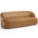 Sofá 3 Lugares Curvo Orgânico Para Sala Living 180cm Barolo L06 Couríssimo Camel - Lyam Decor