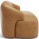 Sofá 3 Lugares Curvo Orgânico Para Sala Living 180cm Barolo L06 Couríssimo Camel - Lyam Decor