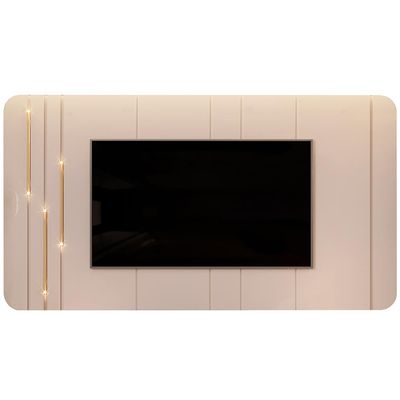 Painel Para TV 75 Pol Com LED Orgânico Dion D05 Off White - Lyam Decor