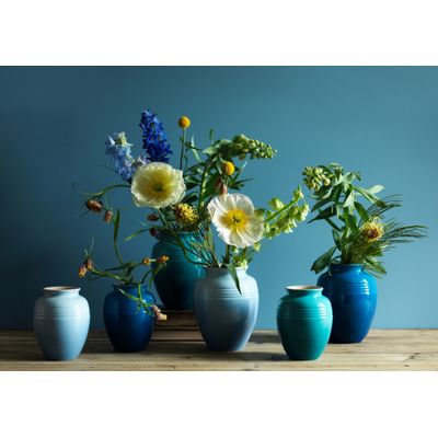 KIT LE CREUSET VASO FLOWER E VASO CLÁSSICO 15CM AZUL CARIBE