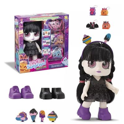 Boneca Diver Surprise Monsters  C/ Acessórios - Divertoys