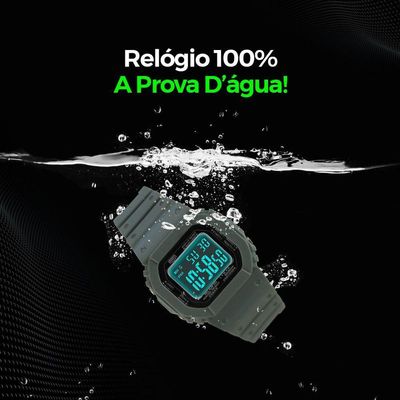 Relogio Infantil Digital Silicone Criança Menino + Caixa Criança Cronometro Original Prova Dagua
