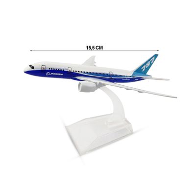 Avião Miniatura Boeing 787 Metal  em Escala 1:400 Colecionável Base Acrílico Decoração