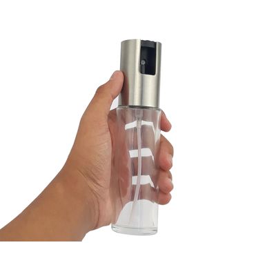 Spray Pulverizador Borrifador Dosador Para Azeite Vinagre Frasco De Vidro Acabamento Aço Inoxidável
