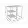 Aparador Adega Industrial 2 Prateleiras Bourbon 80cm Preto Carvalho