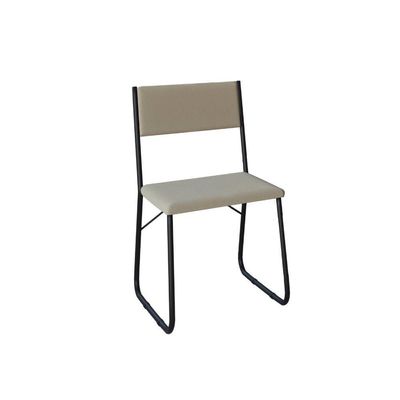 Mesa Jantar Paraty 137cm Tampo Preto Com 4 Cadeiras Angra Estofadas Preta E Bege Preto