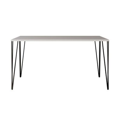 Mesa De Jantar Elen Retangular Tampo De Madeira 150x90cm Branco
