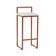 Kit 3 Banquetas Bistrô Alta Industriais Em Aço Dori Cobre Assento Suede Branco Marrom