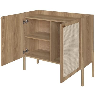 Balcão Aparador Cantinho do Café Pés Madeira Moss A03 Hanover Roble - Lyam Decor